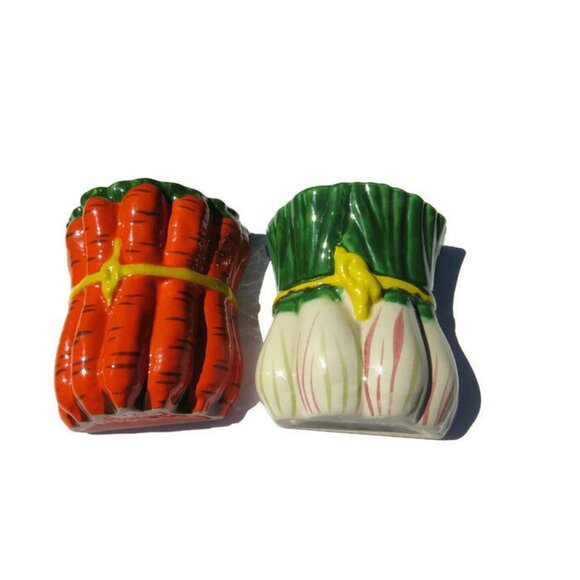 Italian Wall Pocket Set Onions Leeks Carrots Vegetables Italy Kitchen Decor - Picture 4 of 12